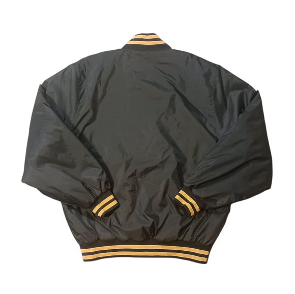 Vintage Satin Varsity Team Old English Bomber Jacket (M) - Picture 9 of 16
